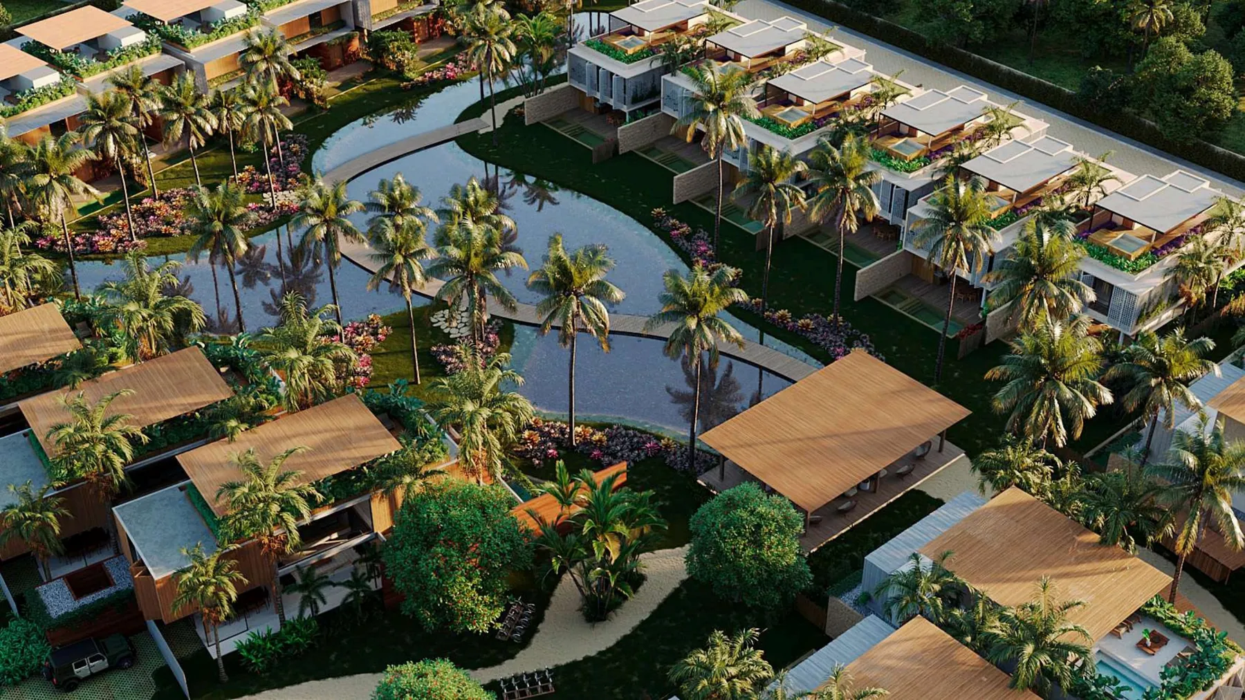 Bossa Eco Luxury Villas, condomínio pé na areia na Praia do Toque